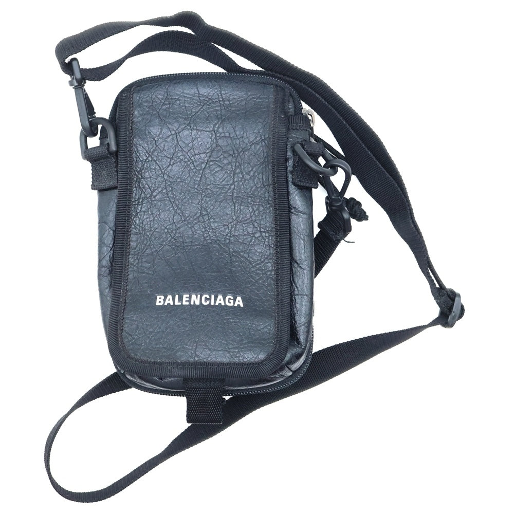 BALENCIAGA(バレンシアガ) エクスプローラー クロスボディ ポーチ アリーナ レザー ショルダーバッグ ブラック 593329