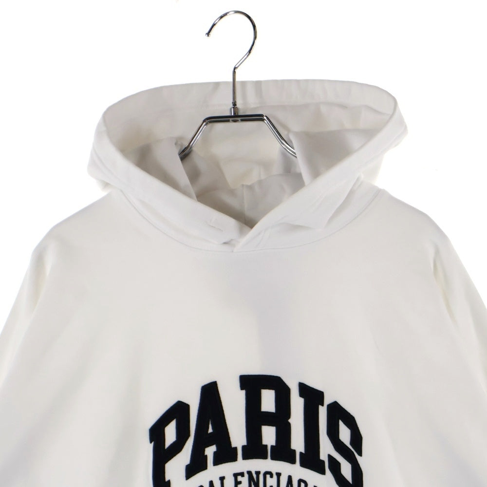 BALENCIAGA(バレンシアガ) 22SS PARIS刺繍 スウェット プルオーバー パーカー ホワイト 674986