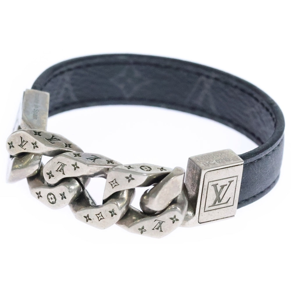 LOUIS VUITTON(ルイヴィトン) ブラスレ モノチェーン モノグラム エクリプス ブレスレット ブラック/シルバー M6552 BC0210