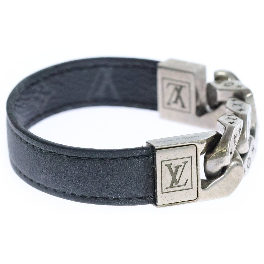LOUIS VUITTON(ルイヴィトン) ブラスレ モノチェーン モノグラム エクリプス ブレスレット ブラック/シルバー M6552 BC0210