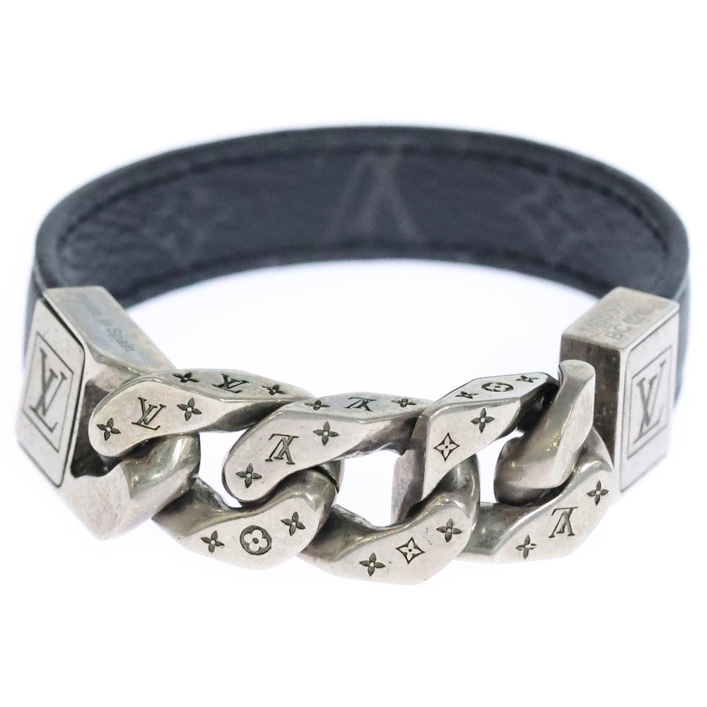 LOUIS VUITTON(ルイヴィトン) ブラスレ モノチェーン モノグラム エクリプス ブレスレット ブラック/シルバー M6552 BC0210