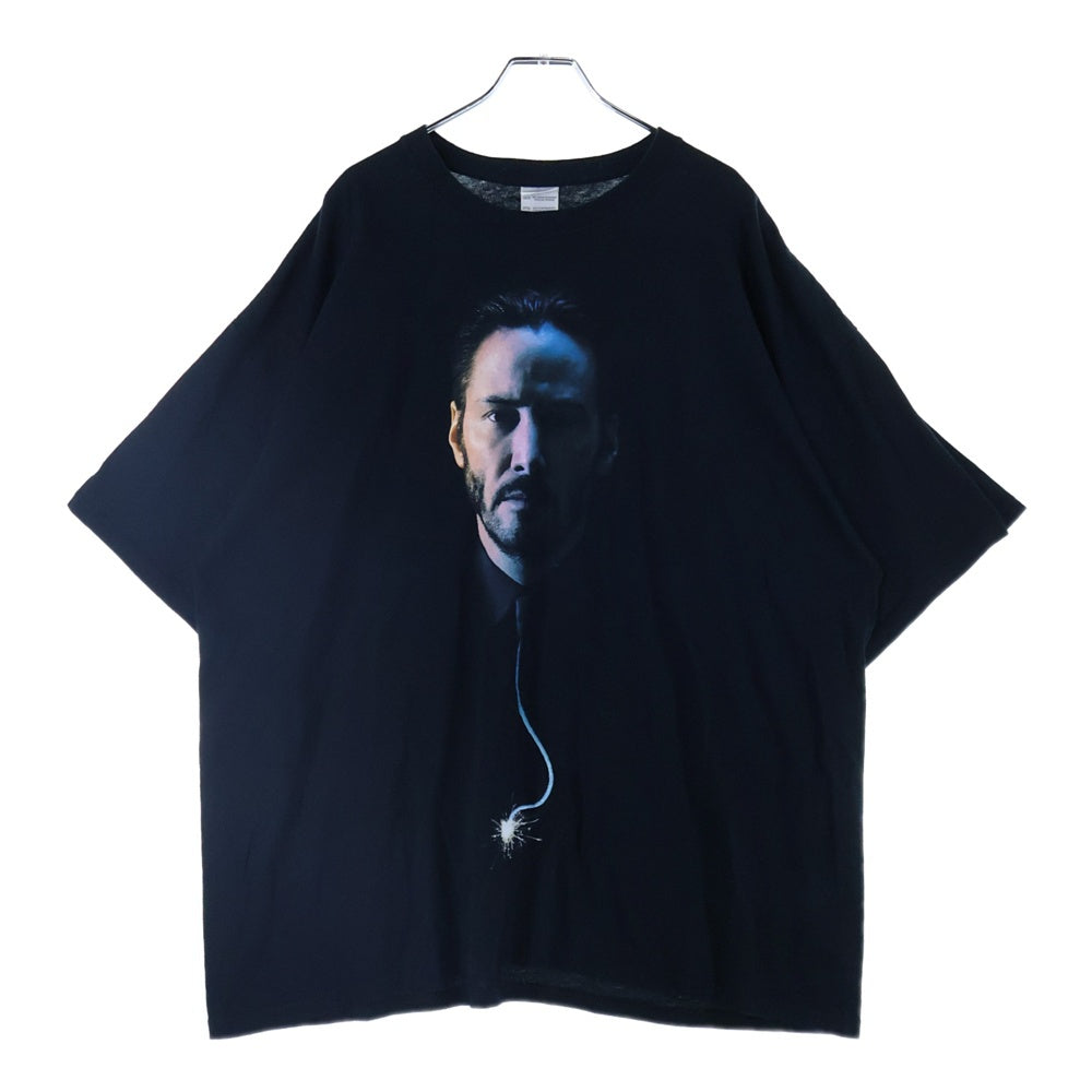 VINTAGE(ヴィンテージ) 10s John Wick ジョン・ウィック キアヌリーブス 両面プリント クルーネック半袖Tシャツ カットソー ブラック