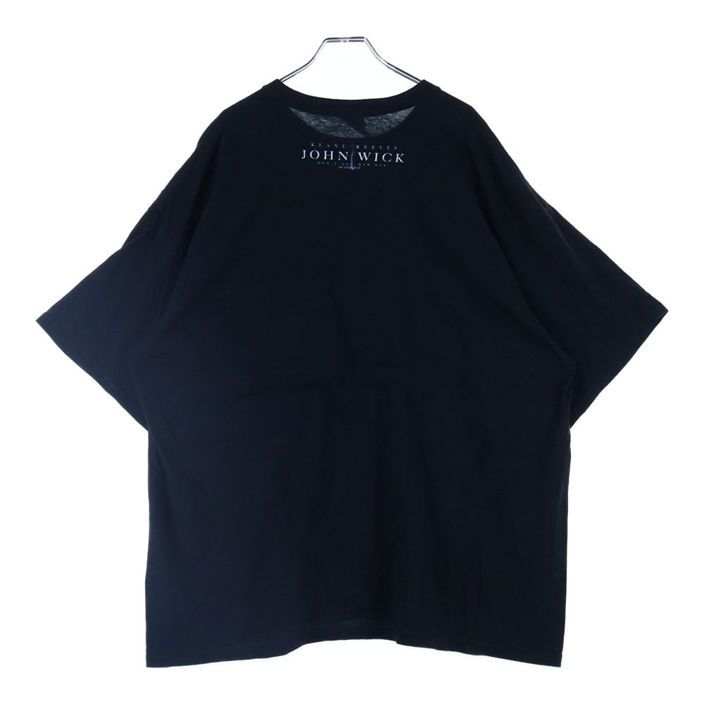 VINTAGE(ヴィンテージ) 10s John Wick ジョン・ウィック キアヌリーブス 両面プリント クルーネック半袖Tシャツ カットソー ブラック