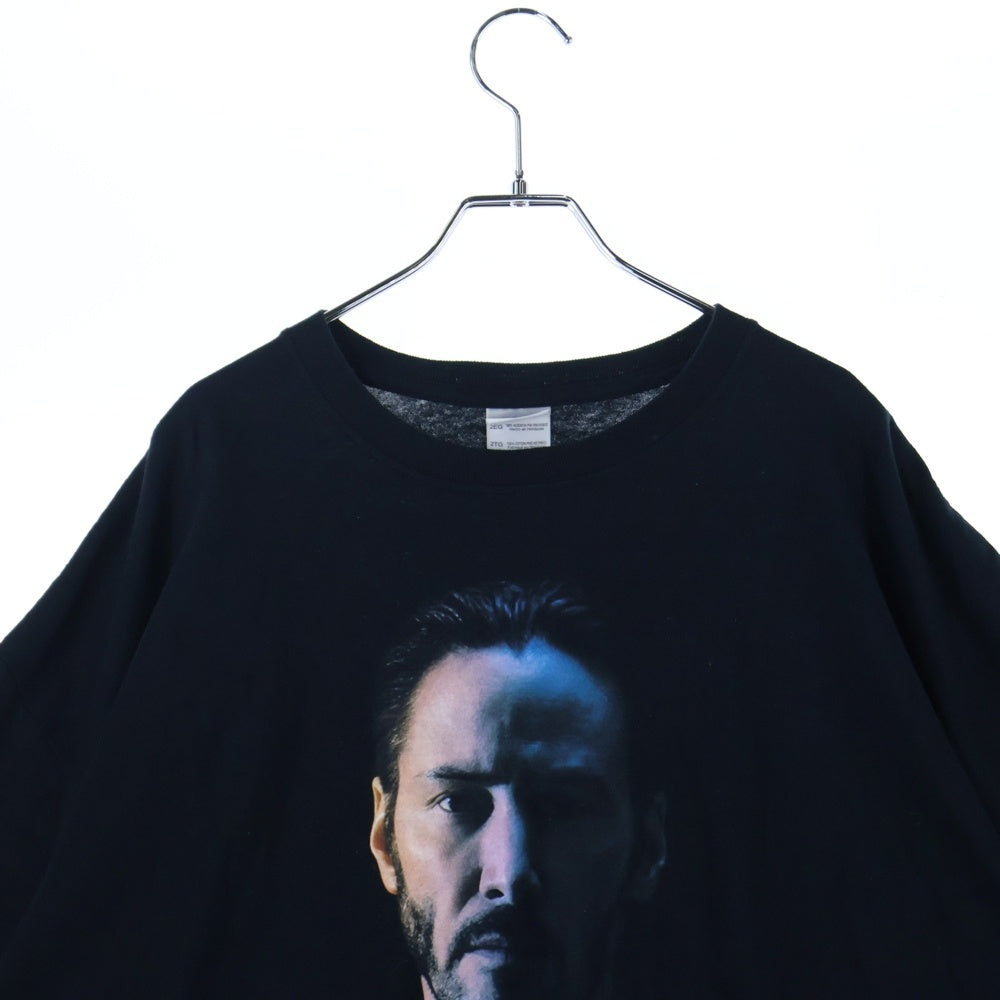 VINTAGE(ヴィンテージ) 10s John Wick ジョン・ウィック キアヌリーブス 両面プリント クルーネック半袖Tシャツ カットソー ブラック
