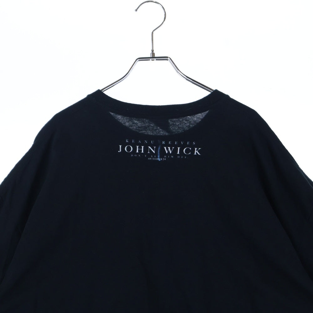VINTAGE(ヴィンテージ) 10s John Wick ジョン・ウィック キアヌリーブス 両面プリント クルーネック半袖Tシャツ カットソー ブラック