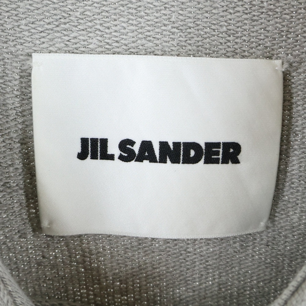 JIL SANDER(ジルサンダー) ラグランショルダー スウェット クルーネック半袖Tシャツ カットソー グレー JSMU707000MU249208A21