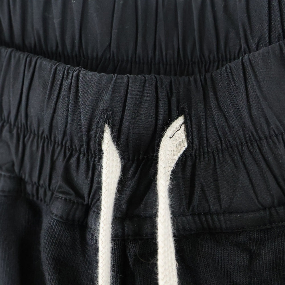 DRKSHDW(ダークシャドウ) 25SS ドローストリング サルエル ショート ハーフパンツ ショーツ ブラック DU01E3380-RIGP