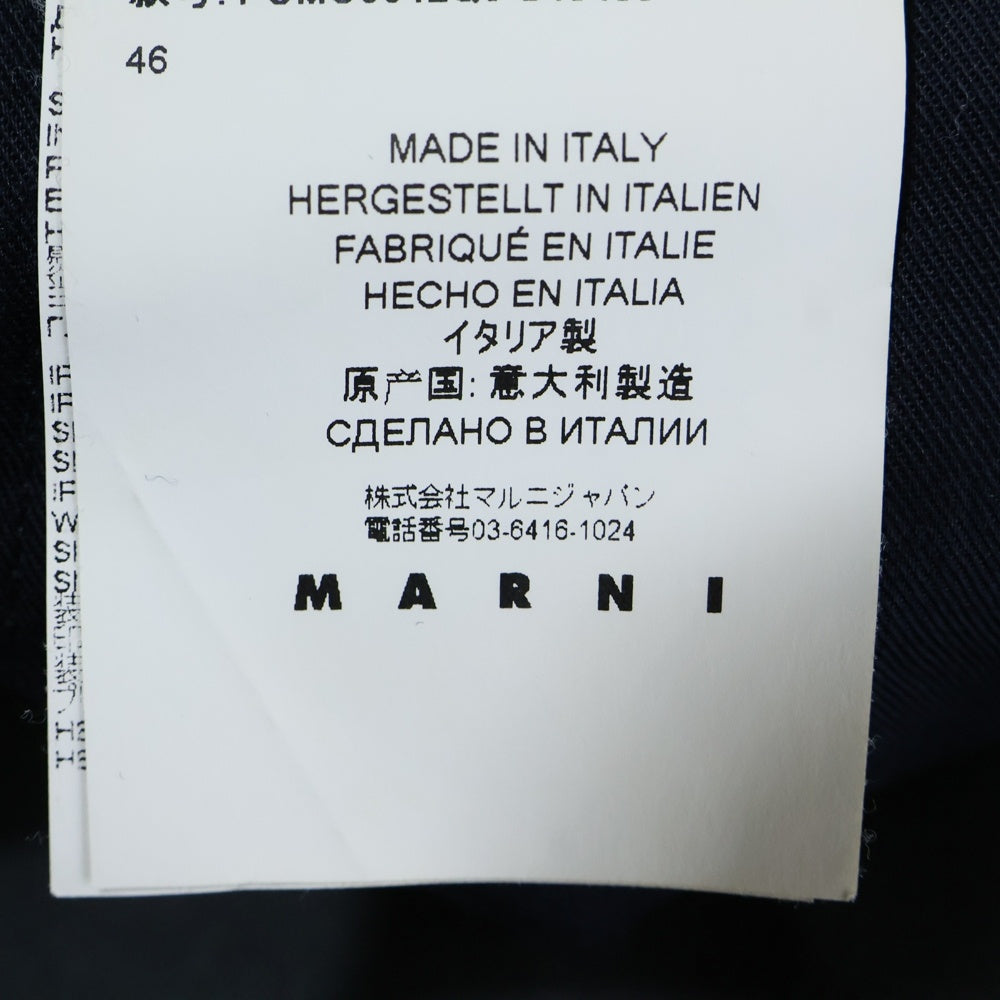 MARNI(マルニ) 19SS ウール トロピカルサイドライン テーパートパンツ ネイビー PUMU0042Q0