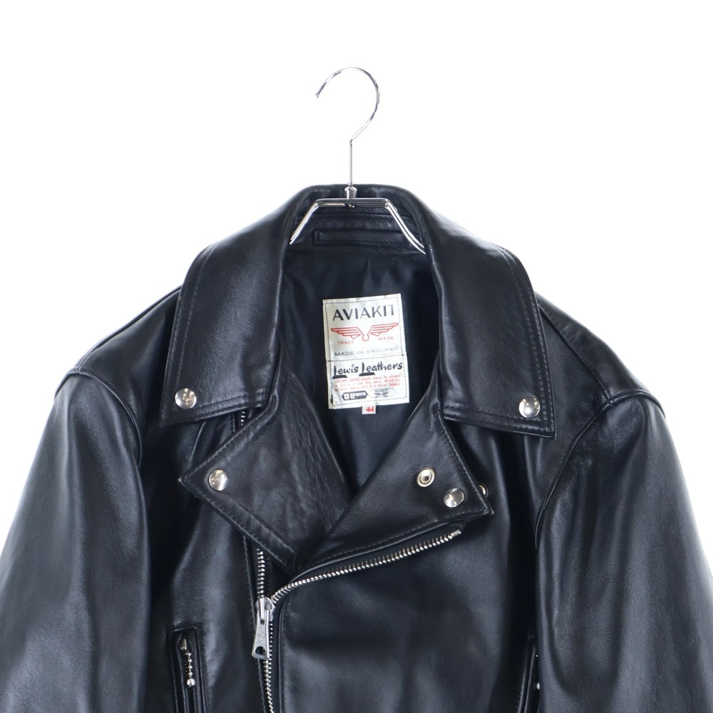 Lewis Leathers(ルイスレザー) 402T LIGHTNING TIGHT FIT ライトニング タイトフィット ニットメッシュライニング シープスキン ダブルライダースジャケット ブラック