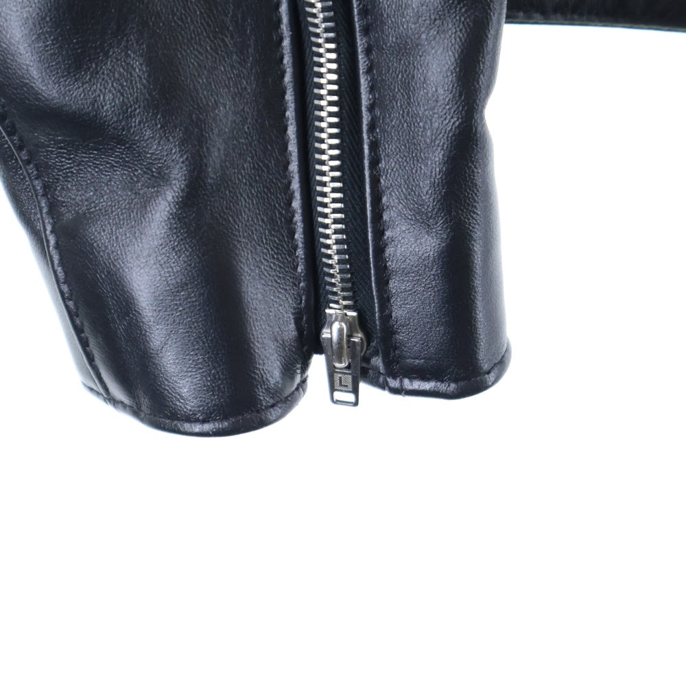 Lewis Leathers(ルイスレザー) 402T LIGHTNING TIGHT FIT ライトニング タイトフィット ニットメッシュライニング シープスキン ダブルライダースジャケット ブラック