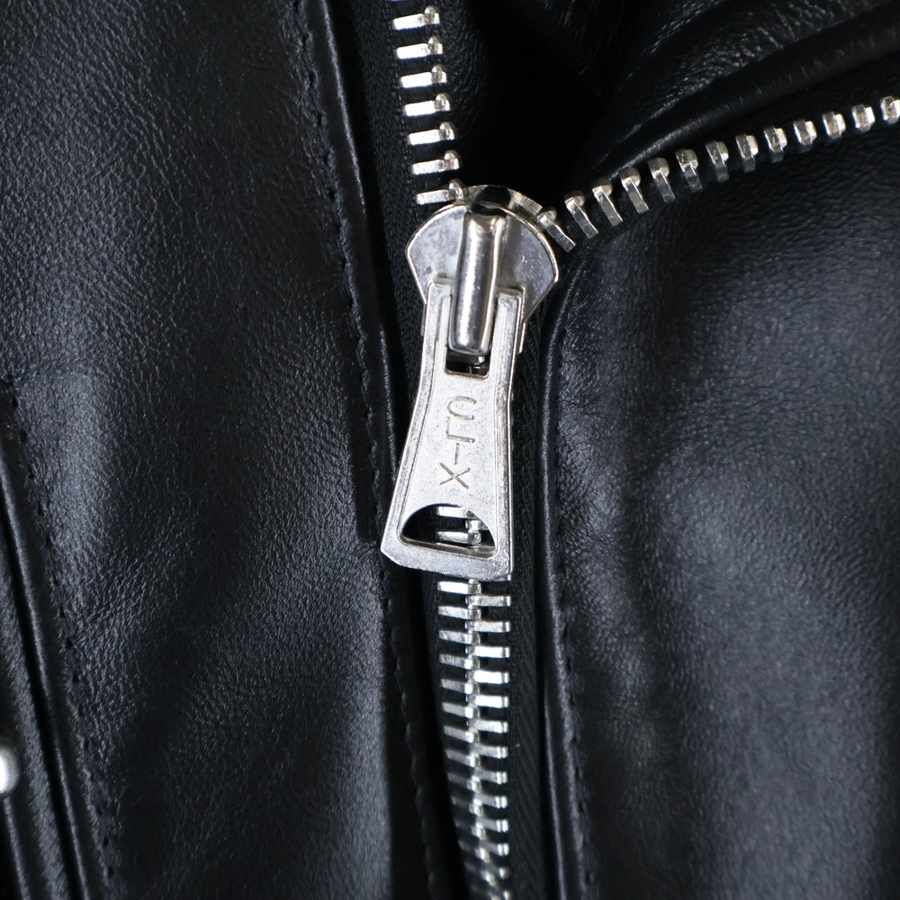 Lewis Leathers(ルイスレザー) 402T LIGHTNING TIGHT FIT ライトニング タイトフィット ニットメッシュライニング シープスキン ダブルライダースジャケット ブラック