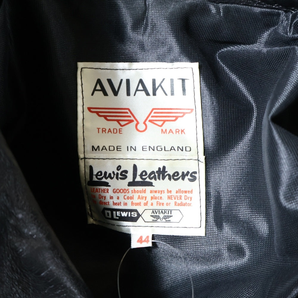 Lewis Leathers(ルイスレザー) 402T LIGHTNING TIGHT FIT ライトニング タイトフィット ニットメッシュライニング シープスキン ダブルライダースジャケット ブラック