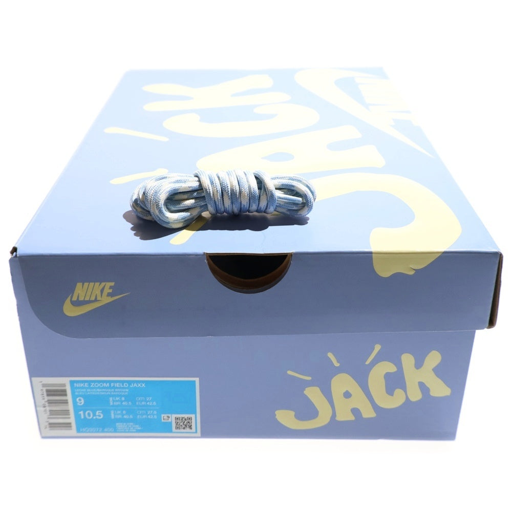 NIKE(ナイキ) ×TRAVIS SCOTT ZOOM FIELD JAXX トラヴィススコット ズーム フィールド ジャックス ローカットスニーカー ブラウン/ブルー US9/27cm HQ3072-400