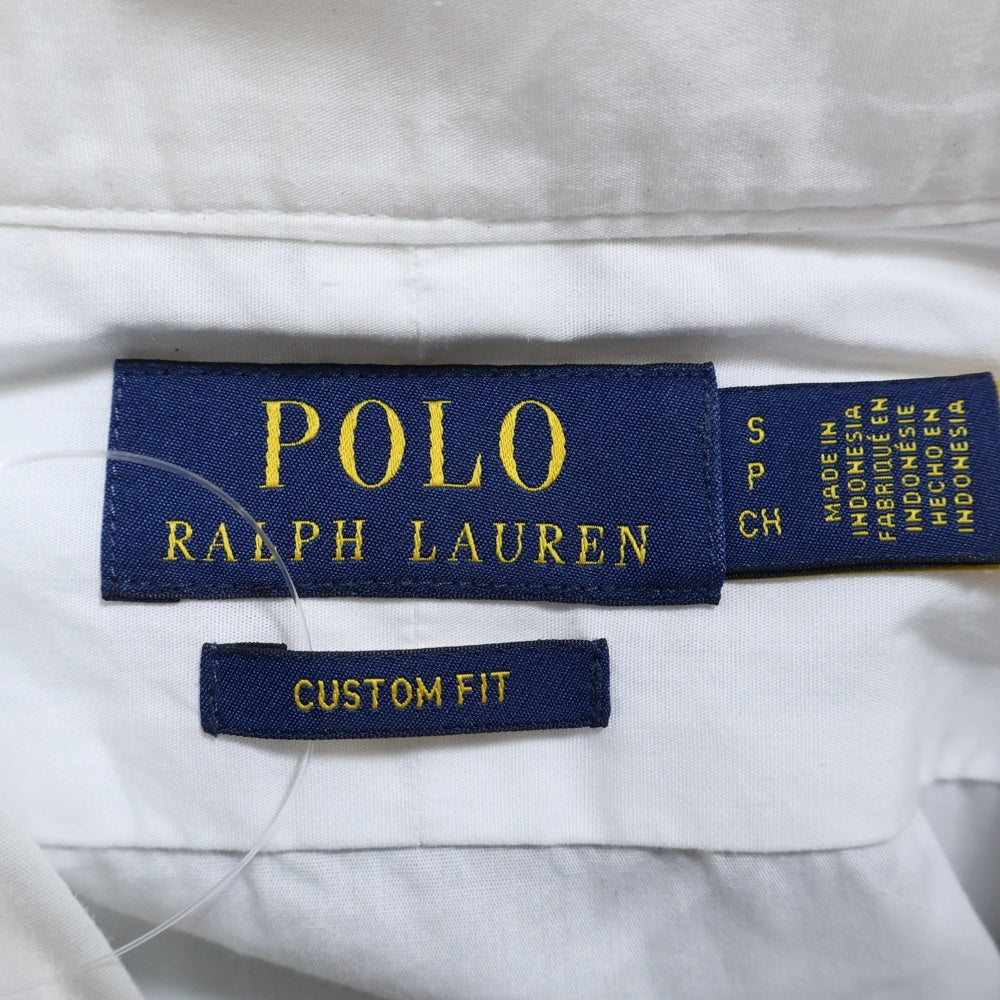 POLO RALPH LAUREN(ポロラルフローレン) カスタムフィット ロゴ刺繍 レギュラーカラー 長袖シャツ ホワイト