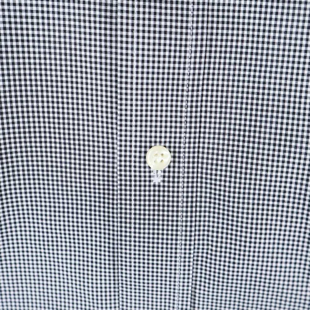 POLO RALPH LAUREN(ポロラルフローレン) カスタムフィット ロゴ刺繍 ギンガムチェック レギュラーカラー 長袖シャツ ブラック/ホワイト