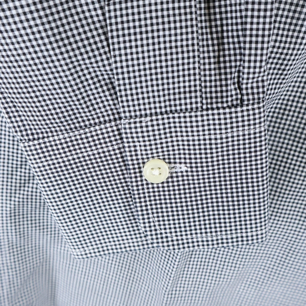 POLO RALPH LAUREN(ポロラルフローレン) カスタムフィット ロゴ刺繍 ギンガムチェック レギュラーカラー 長袖シャツ ブラック/ホワイト