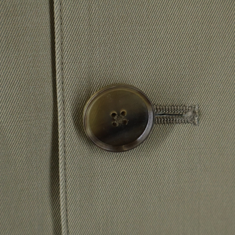 AURALEE(オーラリー) 25SS LIGHT WOOL MAX GABARDINE CHAMBRAY SOUTEIN COLLAR COAT ライト ウール マックス ギャバジン シャンブレー レザー ステンカラーコート ベージュ A25SC01MC