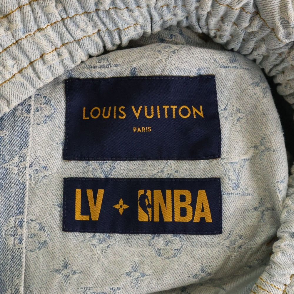 LOUIS VUITTON(ルイヴィトン) 21AW ×NBA Zip Through Hoodie エヌビーエー モノグラムデニム ジップスルーフーディ パーカージャケット インディゴ RM212M UZD HLA01W