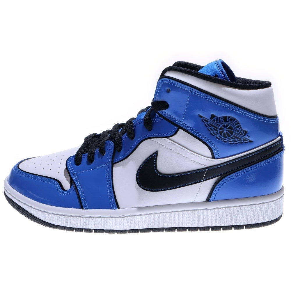 NIKE(ナイキ) AIR JORDAN 1 MID SE SIGNAL BLUE エアジョーダン 1 シグナルブルー ミッドカットスニーカー ホワイト/ブルー US10/28cm DD6834-402