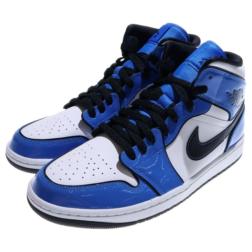 NIKE(ナイキ) AIR JORDAN 1 MID SE SIGNAL BLUE エアジョーダン 1 シグナルブルー ミッドカットスニーカー ホワイト/ブルー US10/28cm DD6834-402