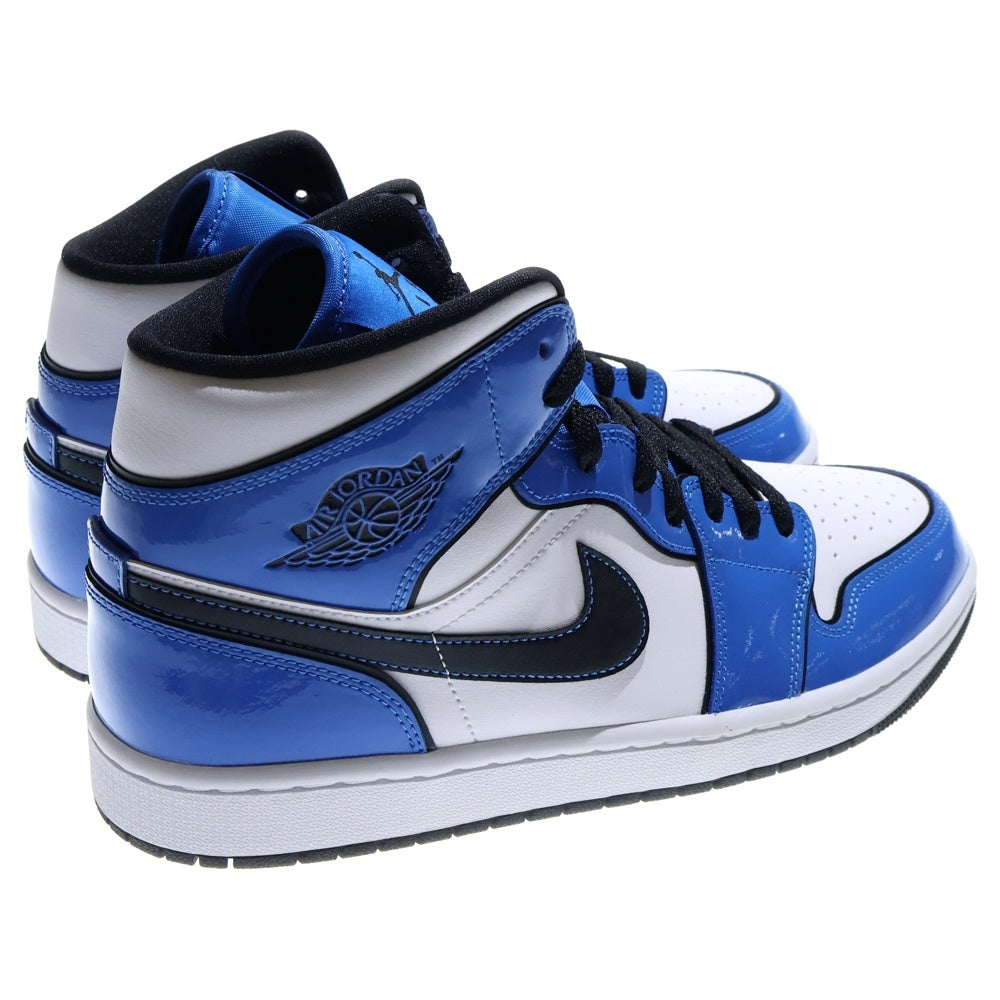 NIKE(ナイキ) AIR JORDAN 1 MID SE SIGNAL BLUE エアジョーダン 1 シグナルブルー ミッドカットスニーカー ホワイト/ブルー US10/28cm DD6834-402
