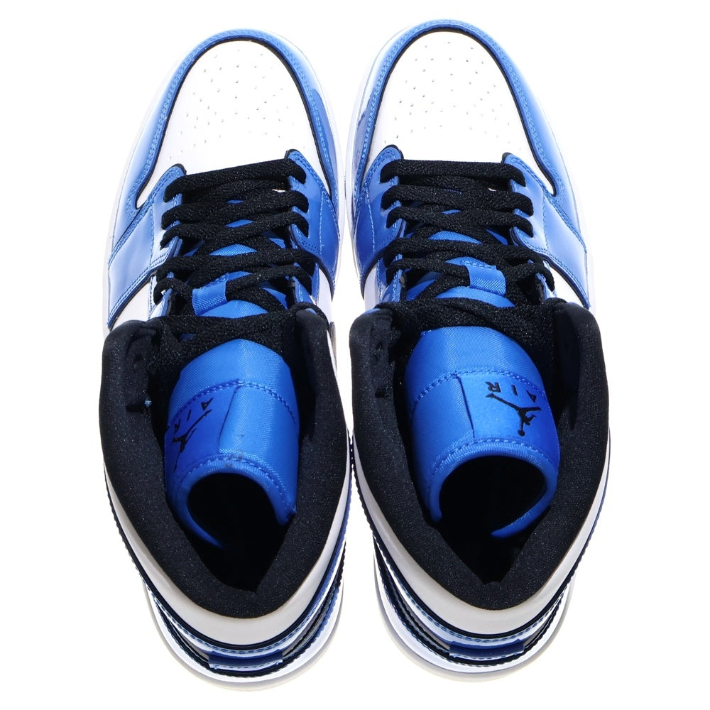 NIKE(ナイキ) AIR JORDAN 1 MID SE SIGNAL BLUE エアジョーダン 1 シグナルブルー ミッドカットスニーカー ホワイト/ブルー US10/28cm DD6834-402