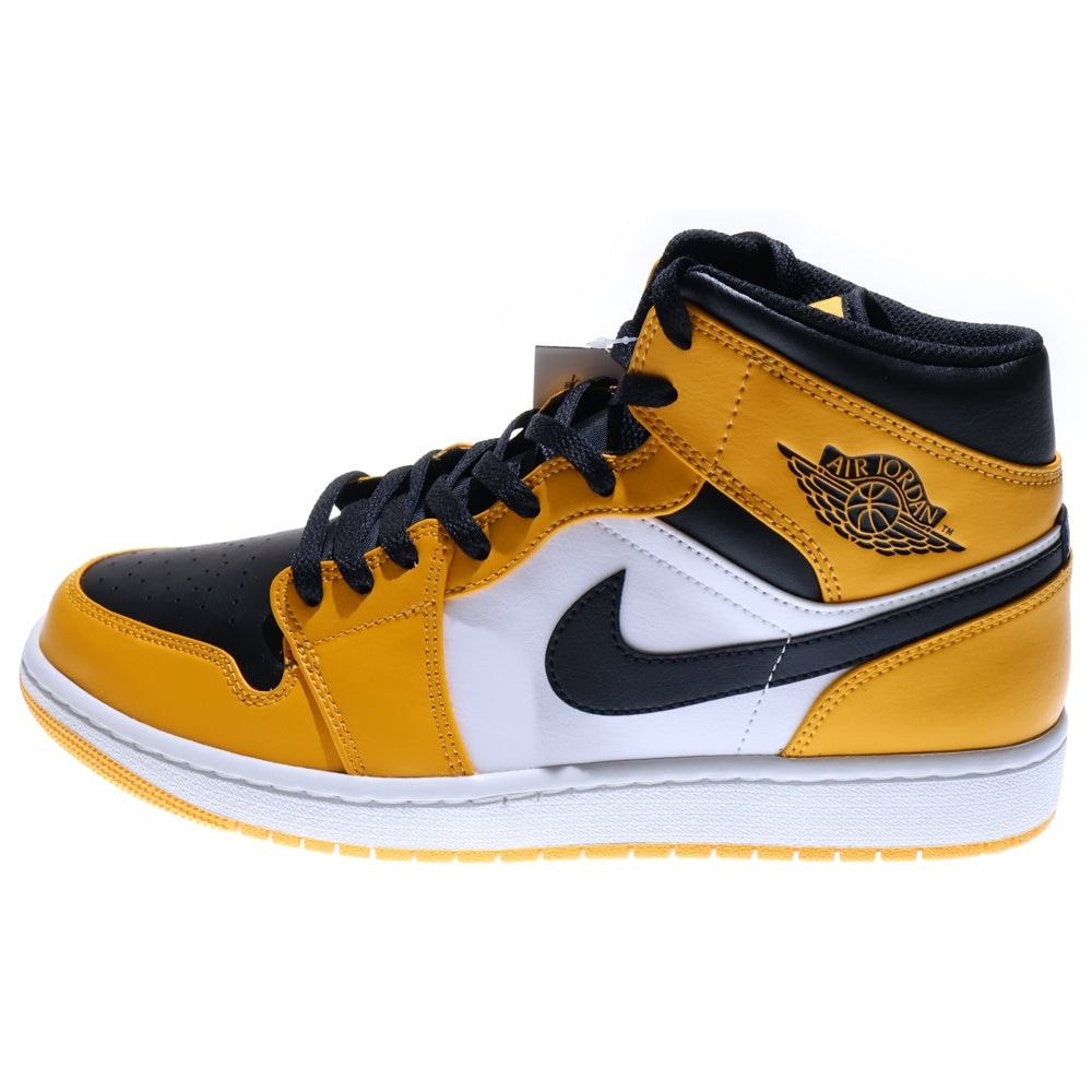 NIKE(ナイキ) AIR JORDAN 1 MID TAXI エアジョーダン1 タクシー ミッドカットスニーカー イエロー/ホワイト US10/28cm 554724-701