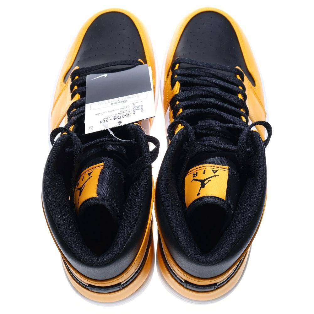 NIKE(ナイキ) AIR JORDAN 1 MID TAXI エアジョーダン1 タクシー ミッドカットスニーカー イエロー/ホワイト US10/28cm 554724-701