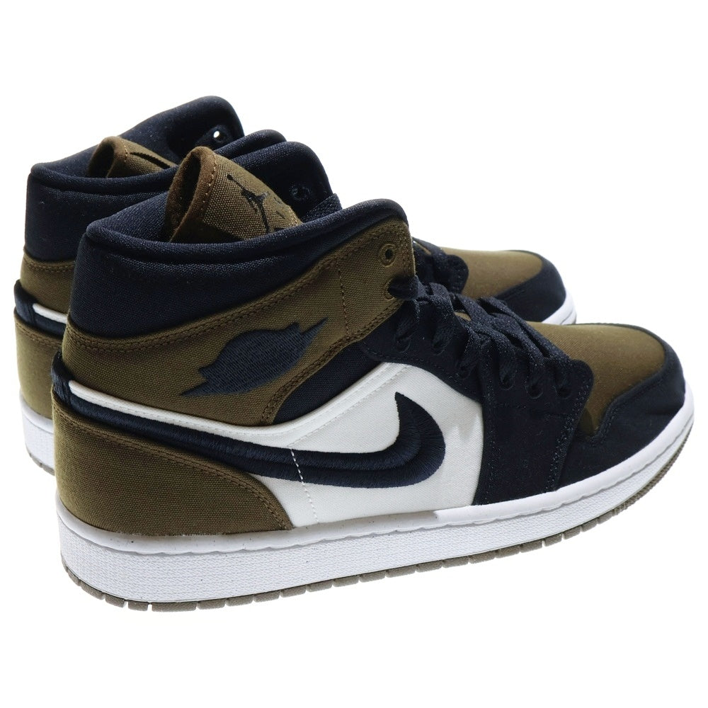 NIKE(ナイキ) WMNS AIR JORDAN 1 MID SE OLIVE TOE ウィメンズ エアジョーダン 1 オリーブトゥ ミッドカットスニーカー ブラック/ホワイト/オリーブ US11.5/28.5cm DV0427-301