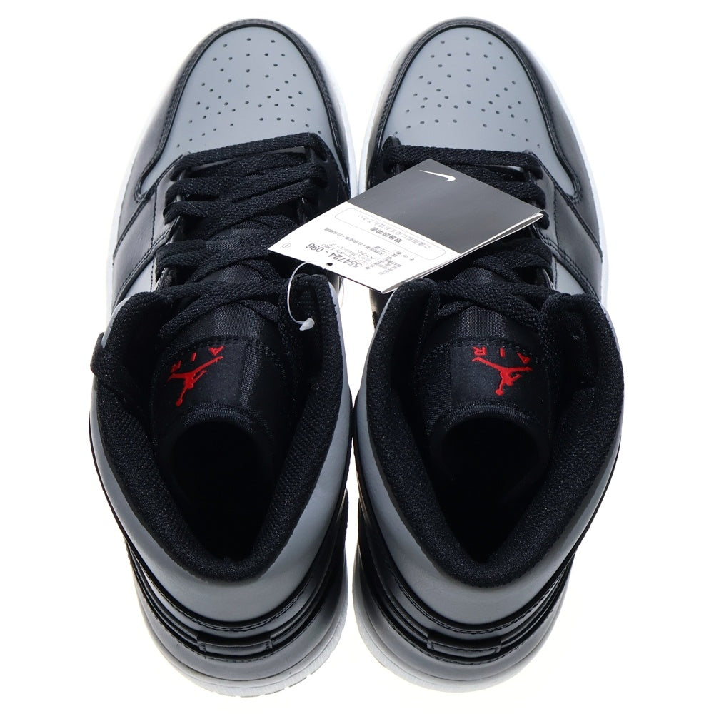 NIKE(ナイキ) AIR JORDAN 1 MID SHADOW エアジョーダン1 シャドウ ミッドカットスニーカー ブラック/グレー US10/28cm 554724-096