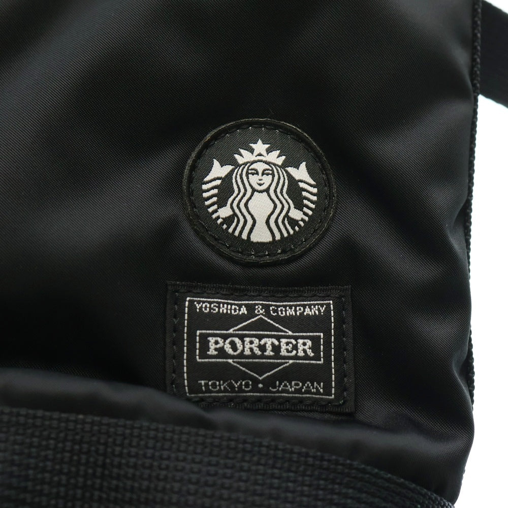 PORTER(ポーター) ×STARBUCKS COFFEE BEAN SHAPE DRUM BAG コーヒービーン シェイプドラムバッグ ショルダーバッグ ブラック 390-94166