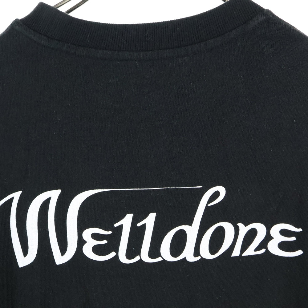 we11done(ウェルダン) HORROR COLLAGE TOP ホラーコラージュ プリント ロング Tシャツ 長袖 ブラック WD-TP4-20-728-U-BK