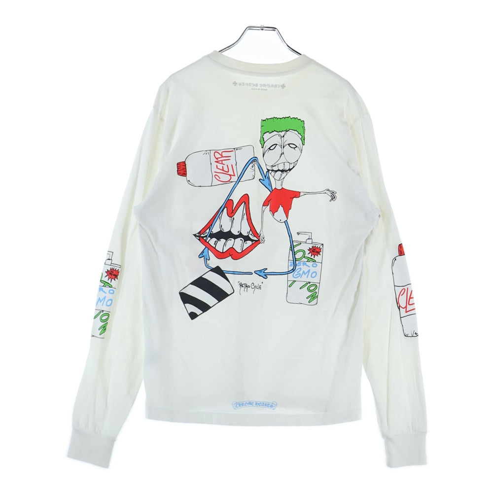 CHROME HEARTS(クロムハーツ) 20AW×MATTY BOY PPO RETRO CYCLE LS Tee マッティボーイ レトロサイクルロングスリーブTシャツ 長袖カットソー ロンT ホワイト