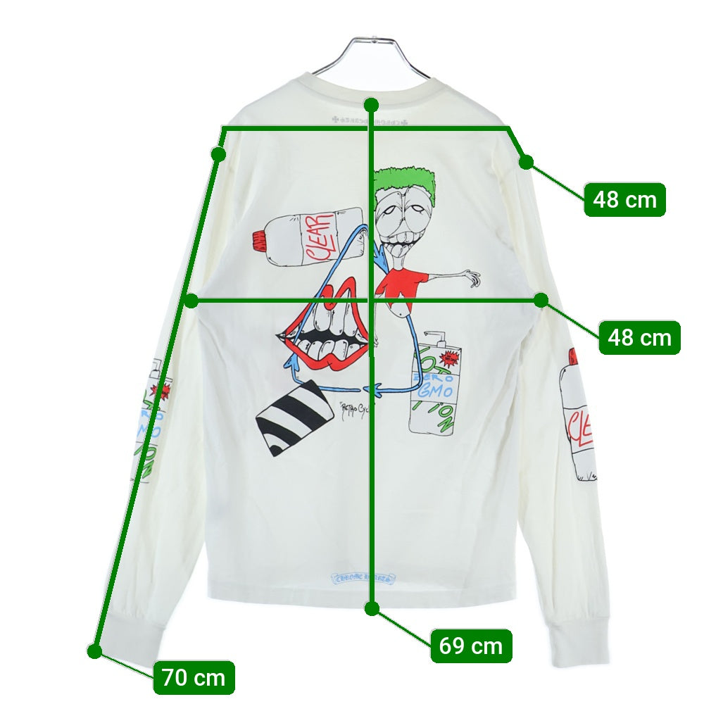 CHROME HEARTS(クロムハーツ) 20AW×MATTY BOY PPO RETRO CYCLE LS Tee マッティボーイ レトロサイクルロングスリーブTシャツ 長袖カットソー ロンT ホワイト