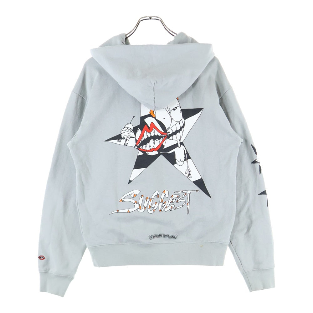 CHROME HEARTS(クロムハーツ) ×MATTY BOY PPO SUGGEST SPACE GRY HD PLVR マッティボーイ プリント スウェットプルオーバーパーカー グレー