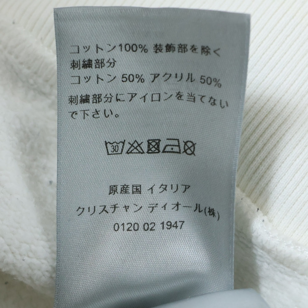 DIOR(ディオール) 19SS ×KAWS カウズ BEE ビー ロゴ刺繍 クルーネック プルオーバースウェットトレーナー ホワイト 923J620W1242