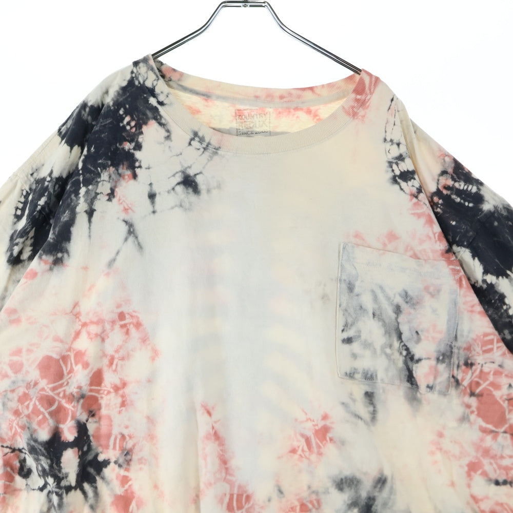 KAPITAL(キャピタル) BONE pt BIG T ASHBURY DYED ボーンプリント タイダイ 半袖Tシャツ マルチ EK-940