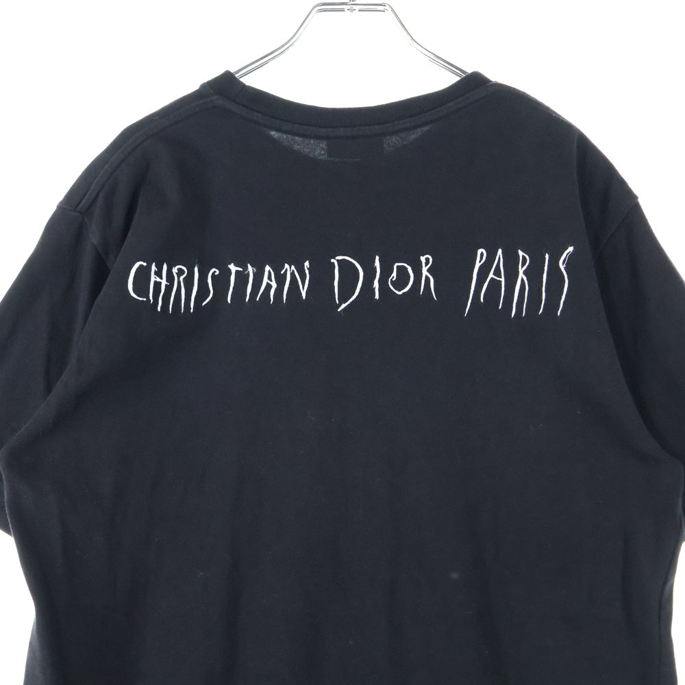 DIOR(ディオール) 19AW× Raymond Pettibon ロゴ刺繍 クルーネック 半袖Tシャツ カットソー ブラック 943J602E0554