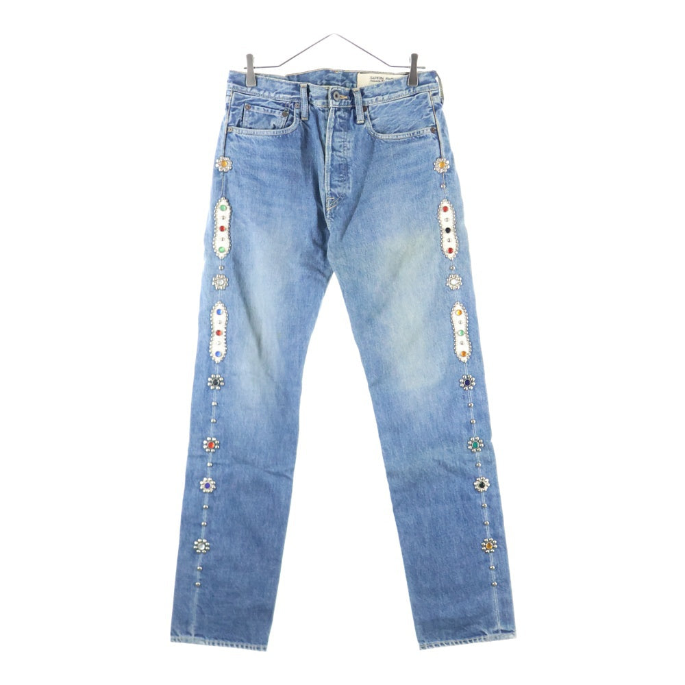 KAPITAL(キャピタル) 14oz 5P モンキーCISCOスタッズデニムパンツ インディゴ EK-1174