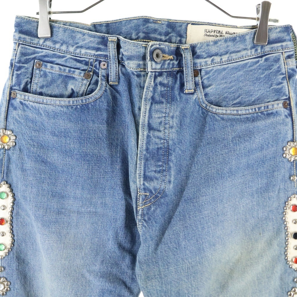 KAPITAL(キャピタル) 14oz 5P モンキーCISCOスタッズデニムパンツ インディゴ EK-1174