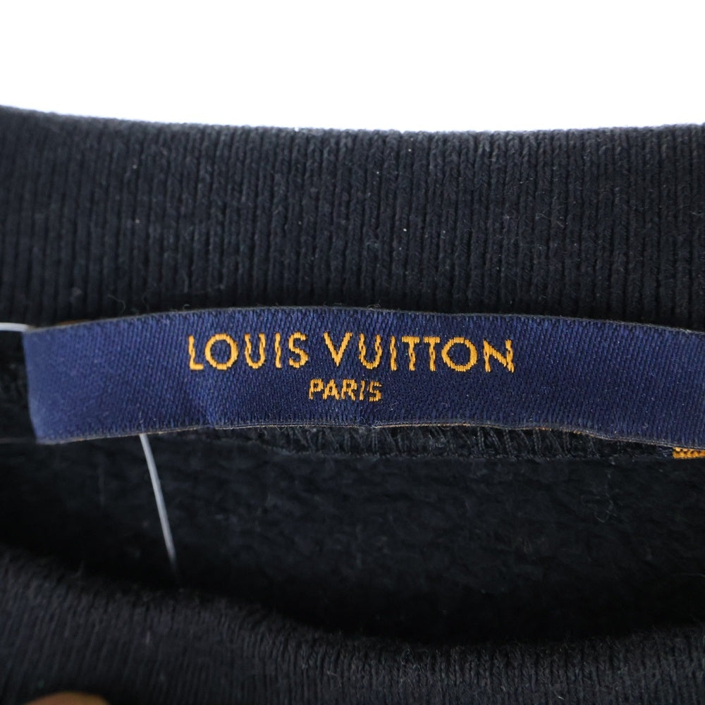 LOUIS VUITTON(ルイヴィトン) 20AW LVステッチ プリント エンブロイダリー スウェットトレーナー ブラック RM202M FMC HJY21W