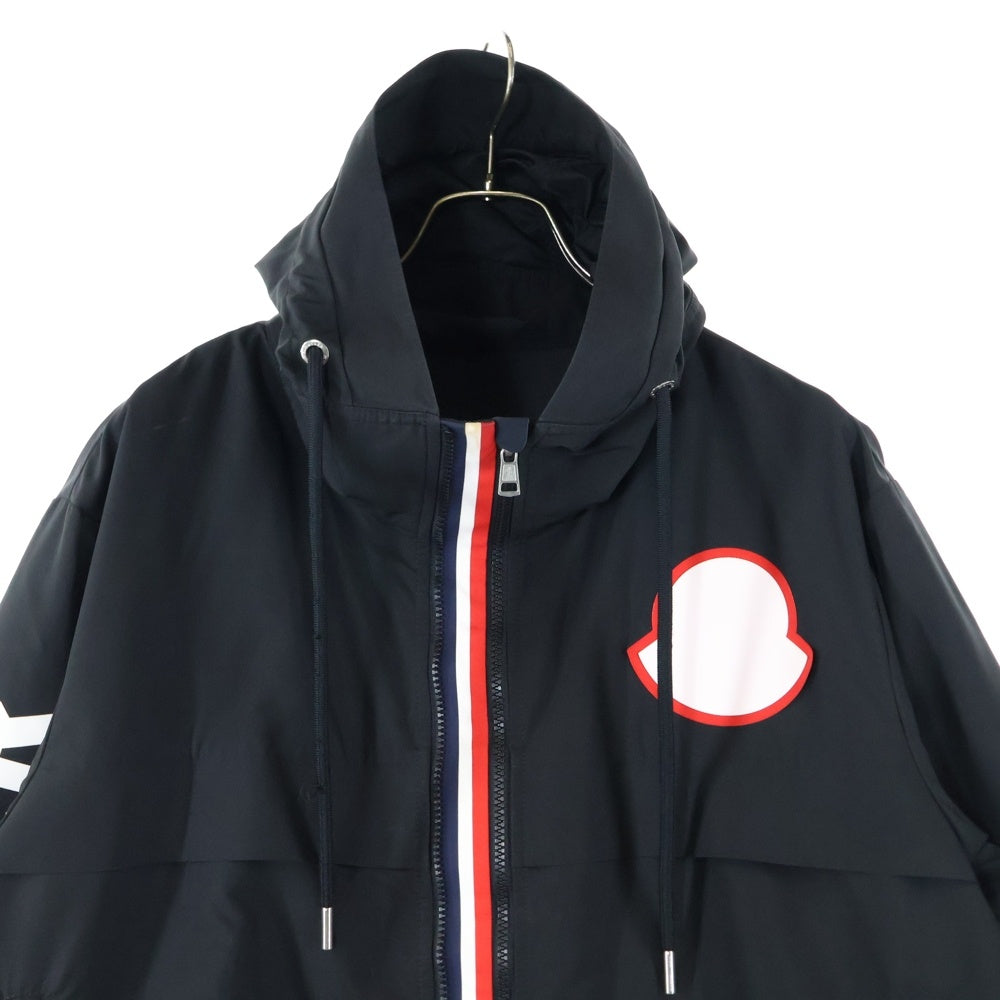 MONCLER(モンクレール) 19SS MONTREAL ラバーロゴ ナイロンジップアップパーカー ブラック E10914109105