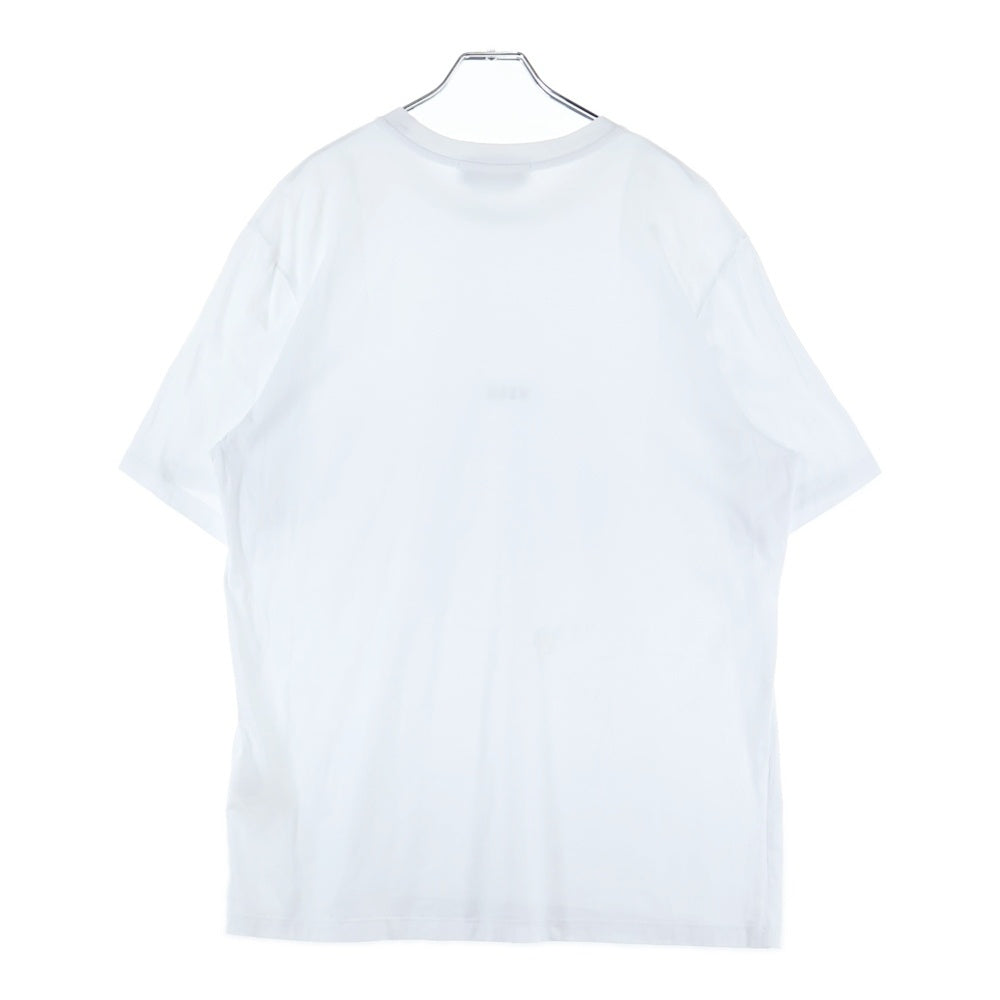 MSGM(エムエスジーエム) フロントロゴ クルーネック半袖Tシャツ カットソー ホワイト 2000MM500
