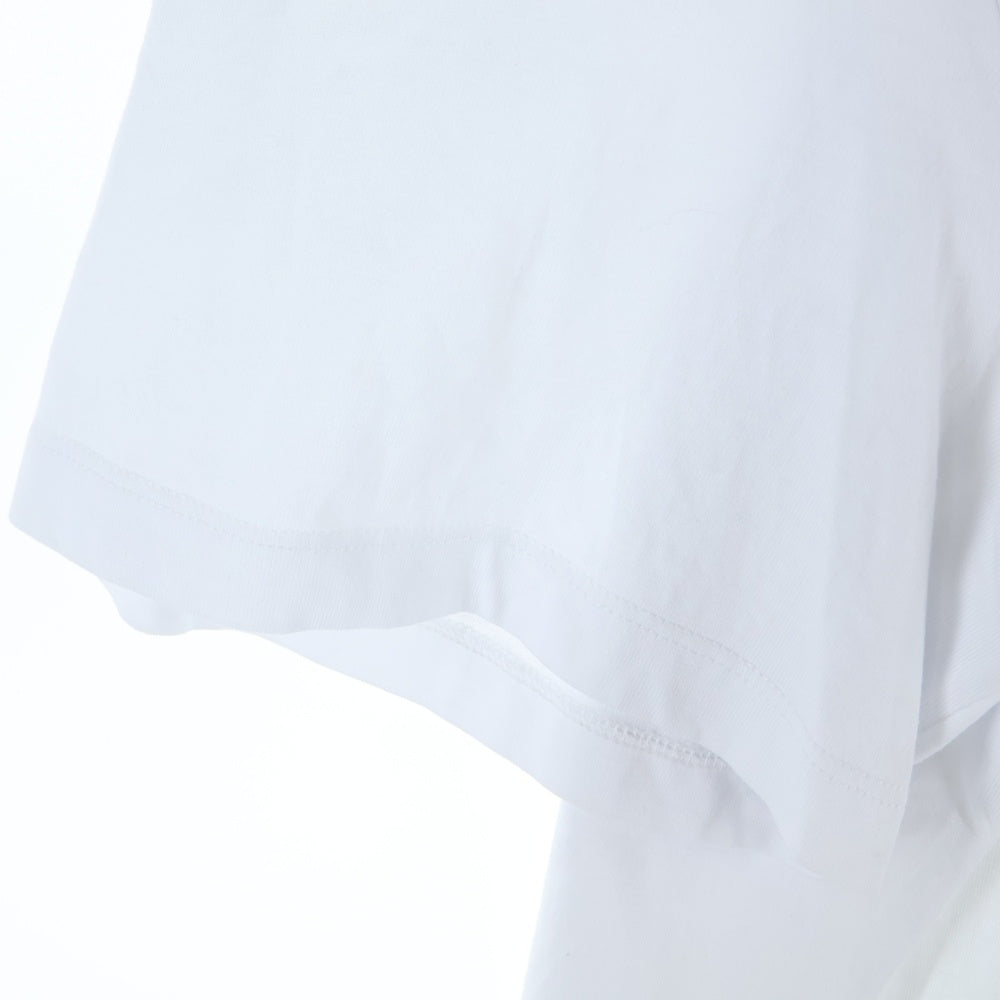 MSGM(エムエスジーエム) フロントロゴ クルーネック半袖Tシャツ カットソー ホワイト 2000MM500