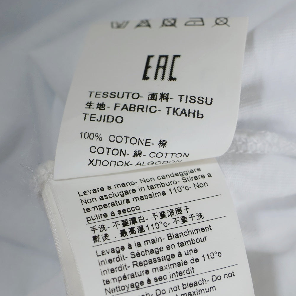 MSGM(エムエスジーエム) フロントロゴ クルーネック半袖Tシャツ カットソー ホワイト 2000MM500