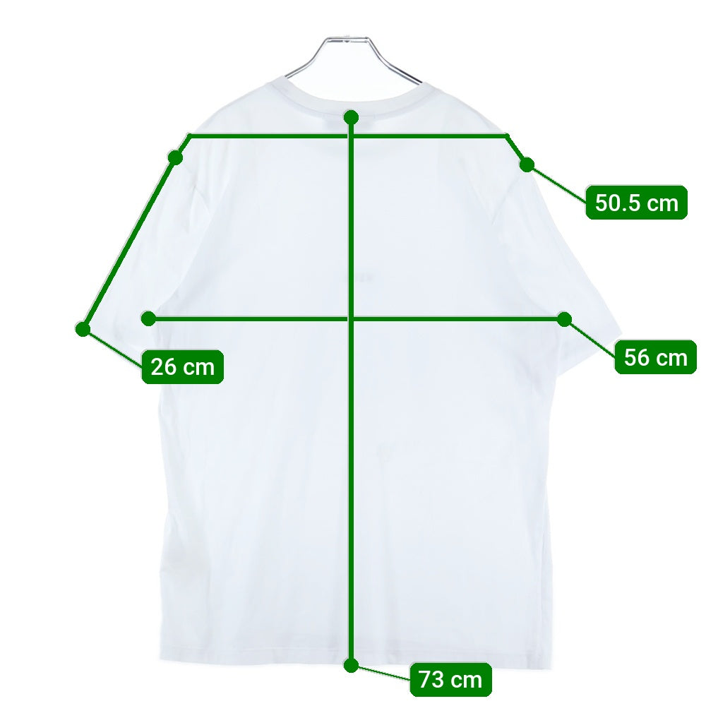 MSGM(エムエスジーエム) フロントロゴ クルーネック半袖Tシャツ カットソー ホワイト 2000MM500