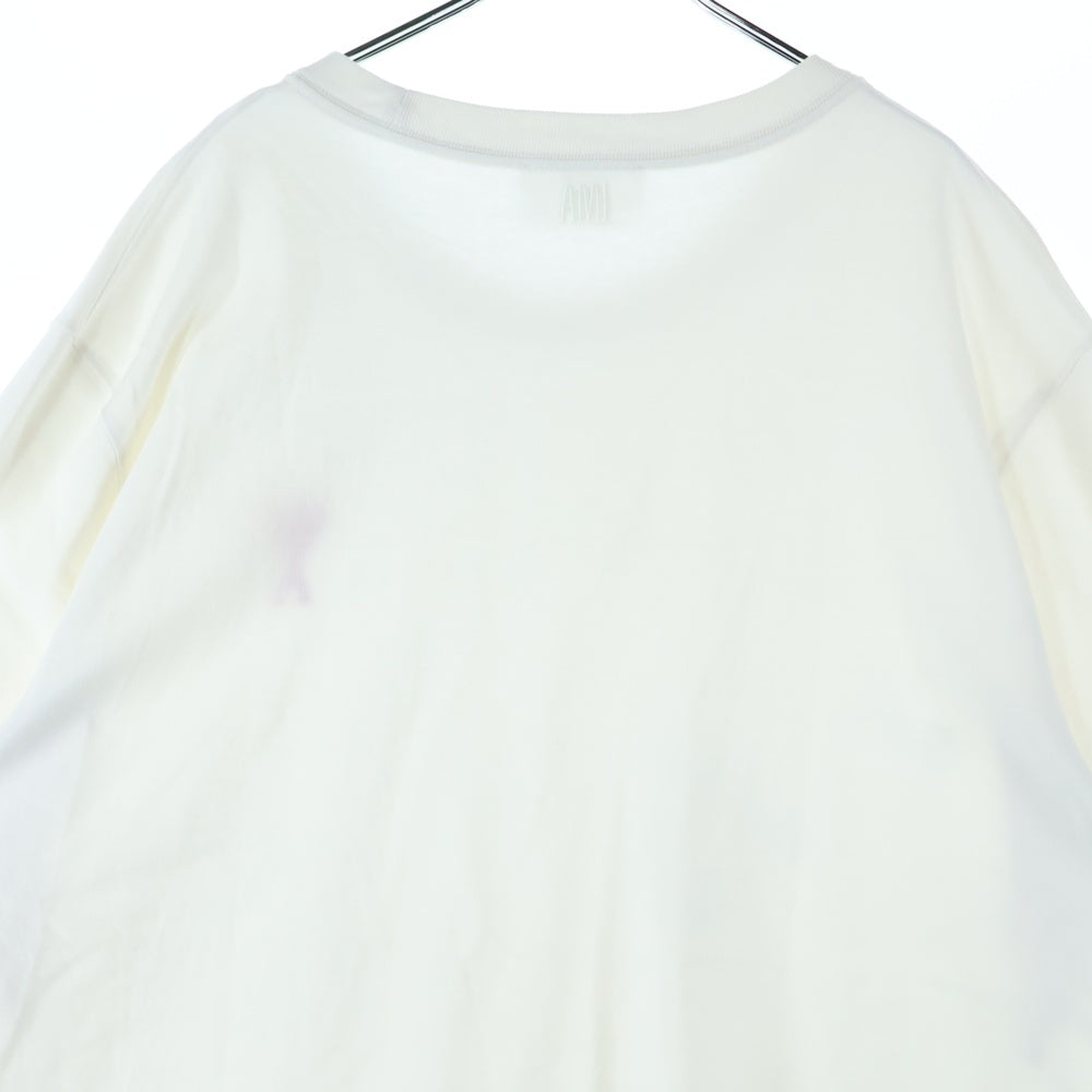 AMI Alexandre Mattiussi(アミアレクサンドルマテュッシ) ハートロゴ クルーネック半袖Tシャツ カットソー ホワイト UTS004.726
