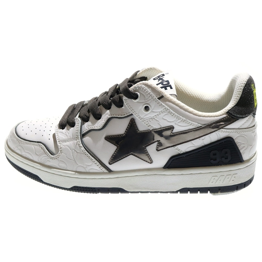 A BATHING APE(アベイシングエイプ) SK8 BAPE STA スケート べイプスタ ローカットスニーカー ホワイト/グレー US9/27cm 1H80191020