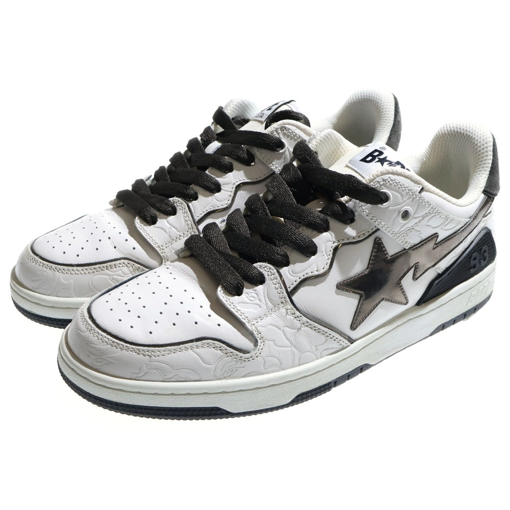 A BATHING APE(アベイシングエイプ) SK8 BAPE STA スケート べイプスタ ローカットスニーカー ホワイト/グレー US9/27cm 1H80191020