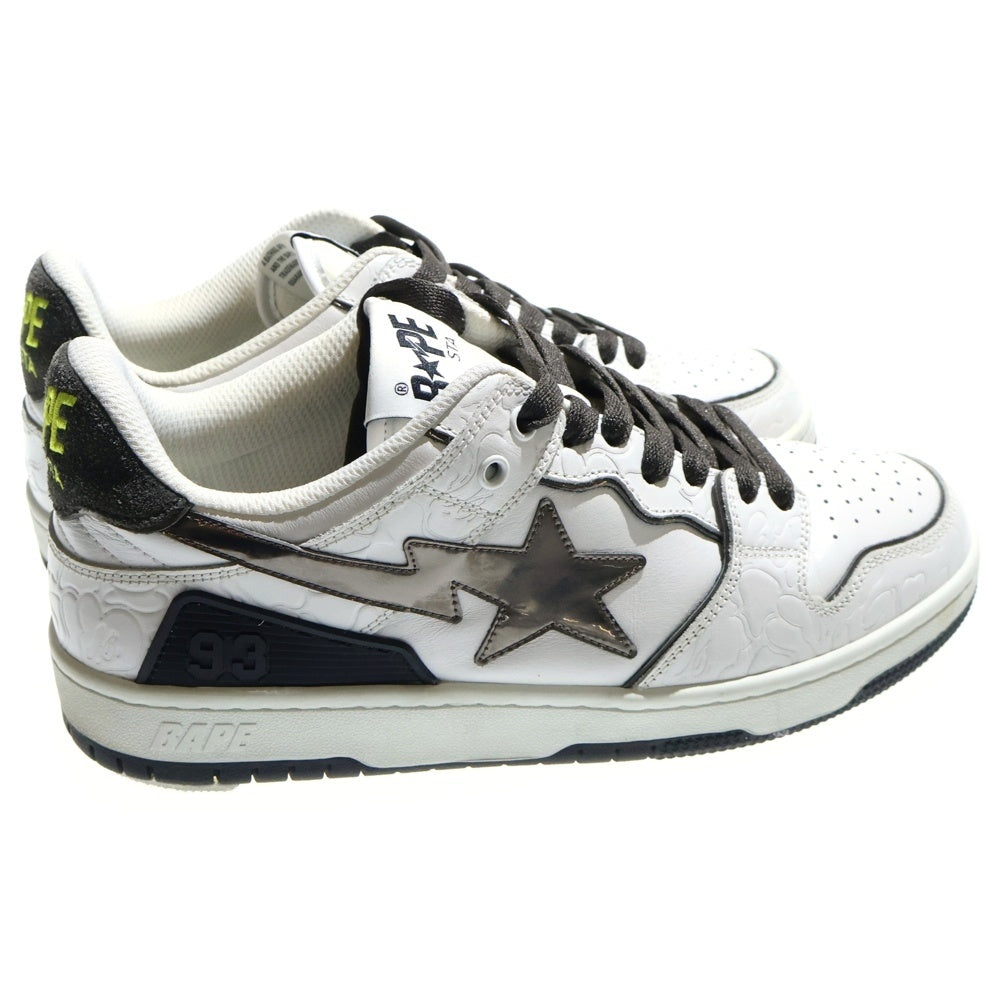 A BATHING APE(アベイシングエイプ) SK8 BAPE STA スケート べイプスタ ローカットスニーカー ホワイト/グレー US9/27cm 1H80191020
